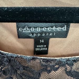 Connected Apparel black and cream dress